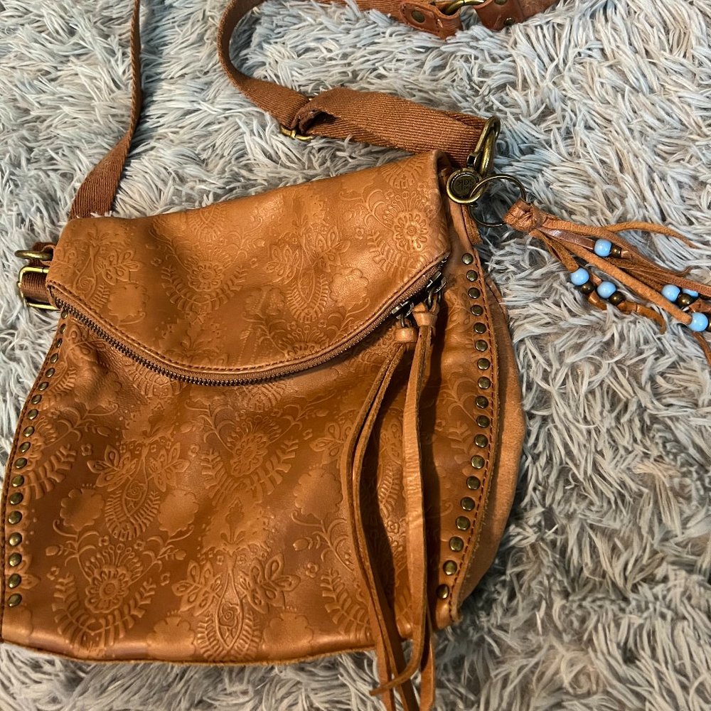 Tan Leather Crossbody Bag
